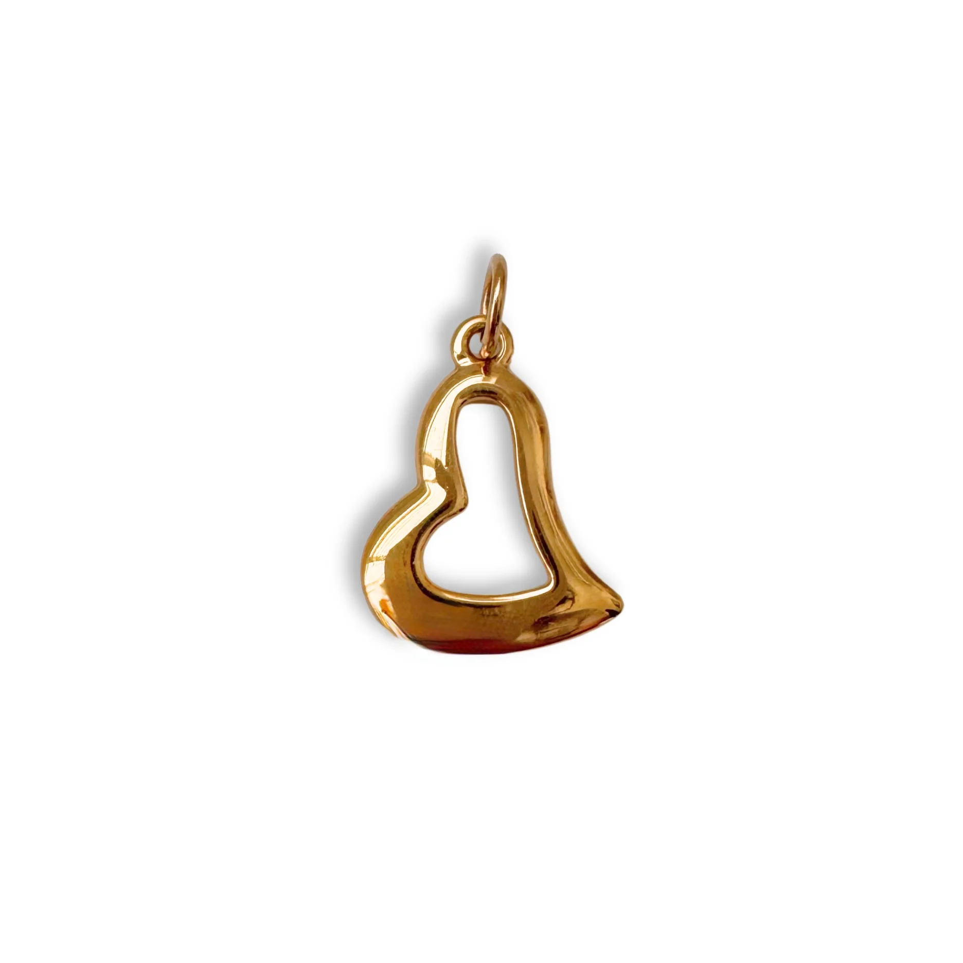Gold Asymmetric Heart Charm - Image 4