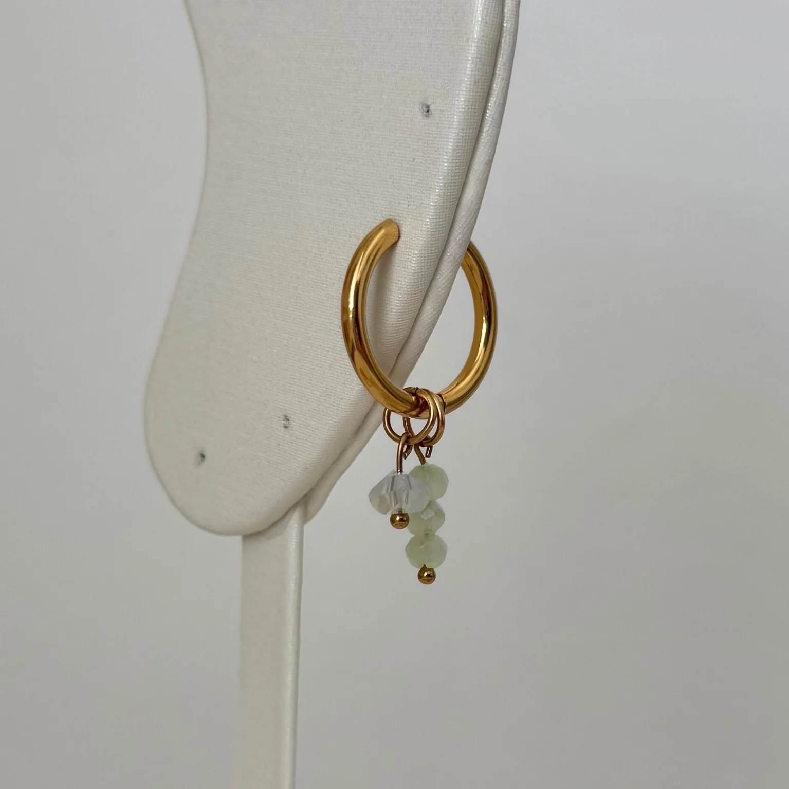 Gold Round Hoops (Charm Earrings) - Image 4