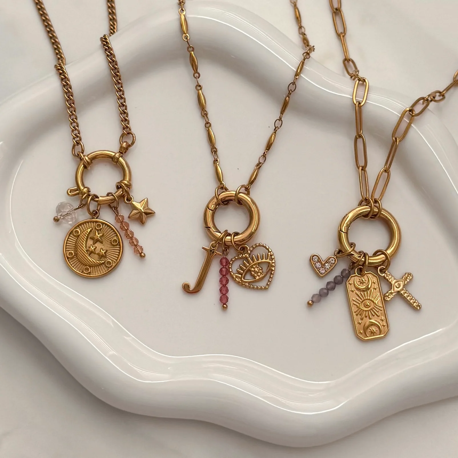 Gold Classic Initial Charm - Image 2