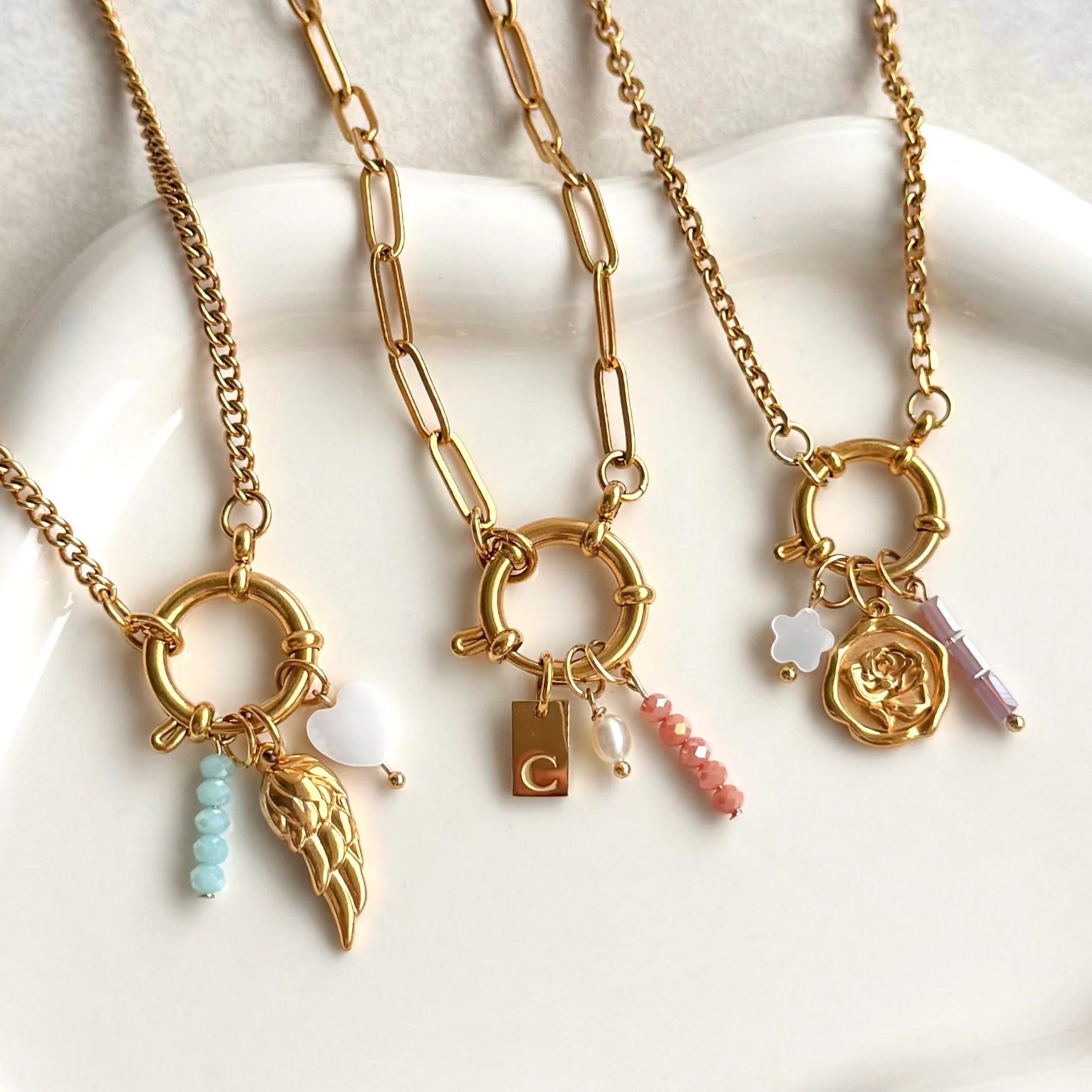 Gold Angel Wing Charm - Image 3