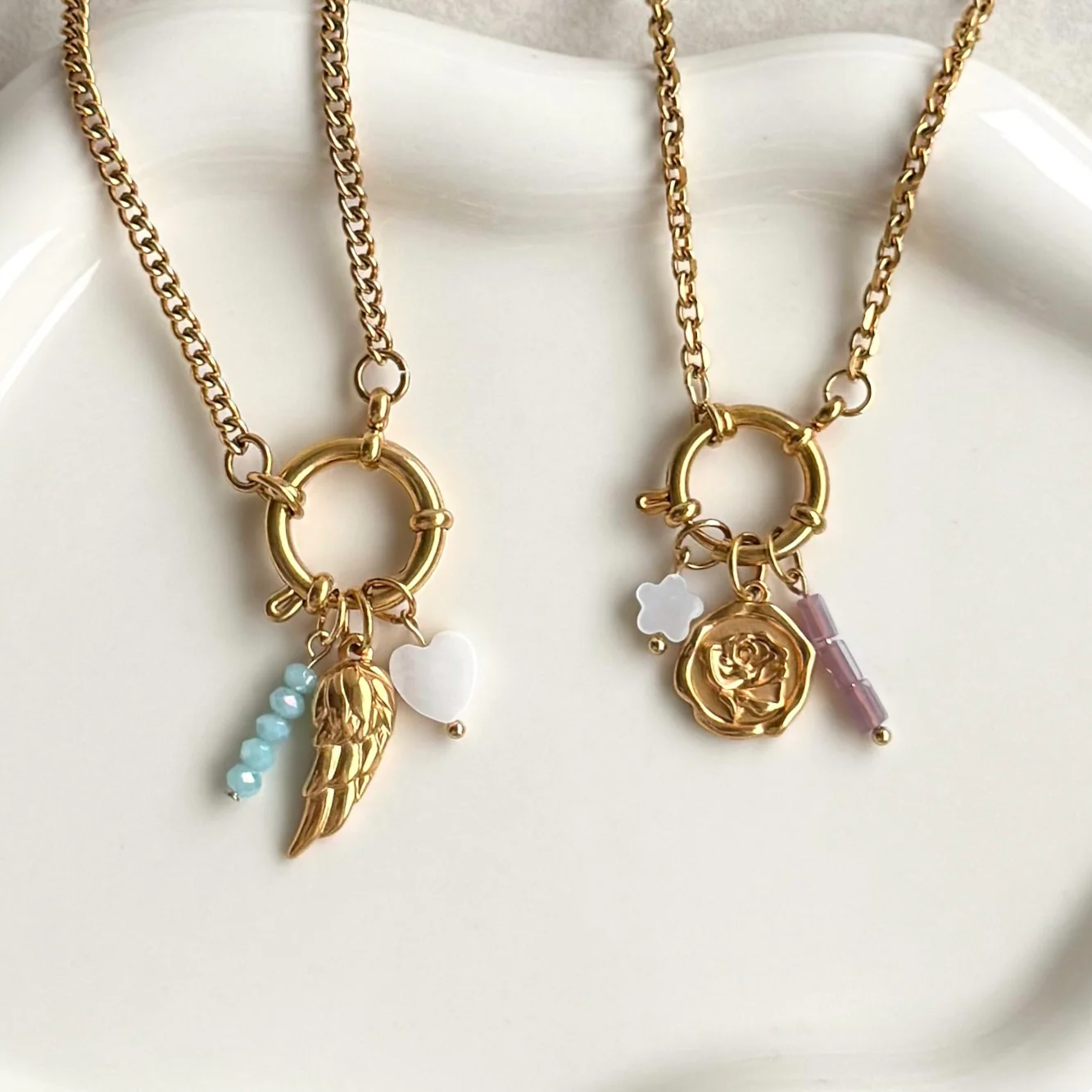 Gold Angel Wing Charm - Image 4