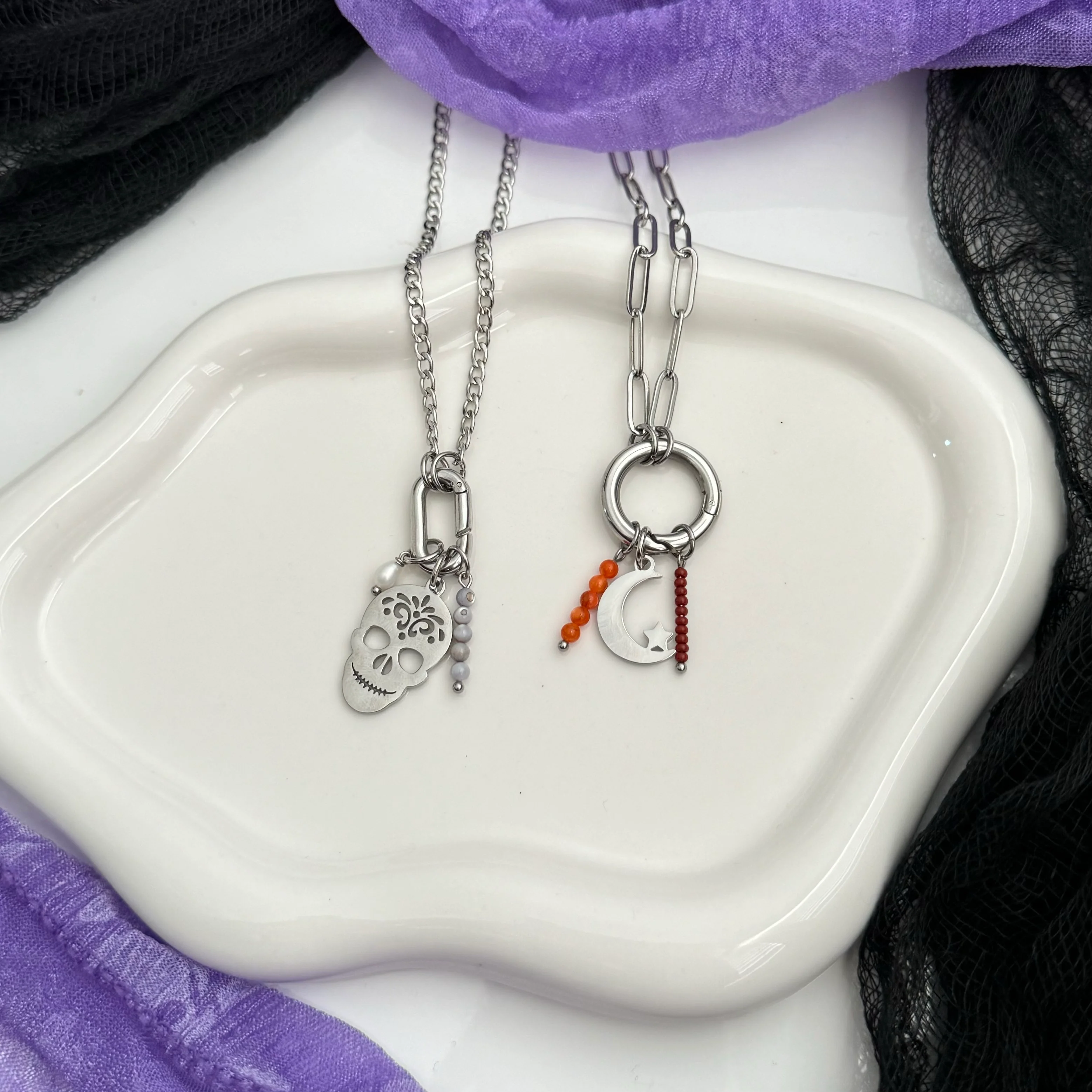 Silver Crescent Moon Charm - Image 2