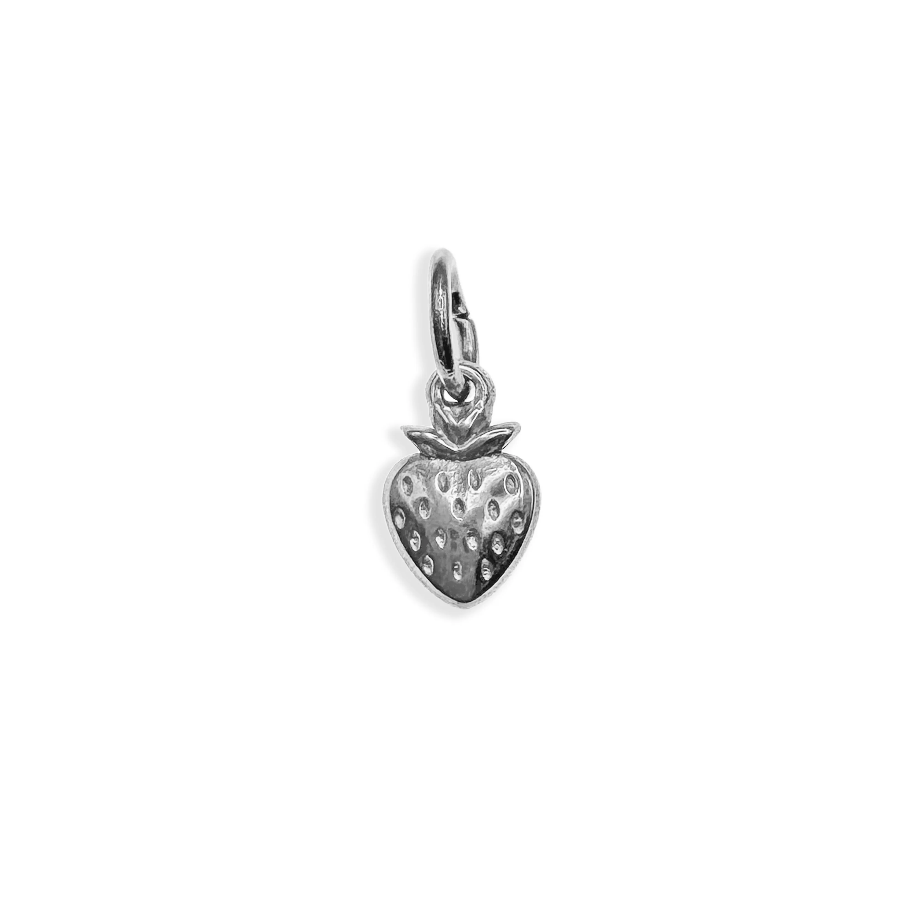 Silver Tiny Strawberry Charm