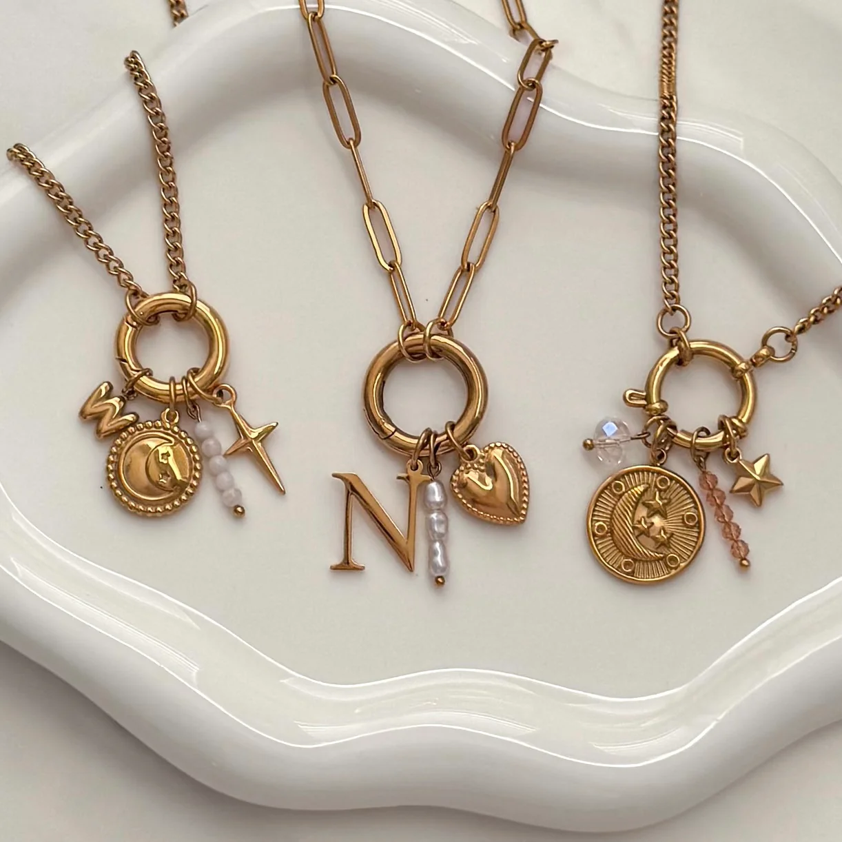 Gold Classic Initial Charm - Image 3